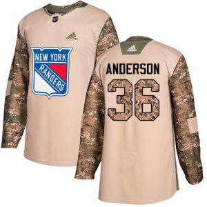 Herren New York Rangers Eishockey Trikot Glenn Anderson #36 Authentic Camo Veterans Day Practice